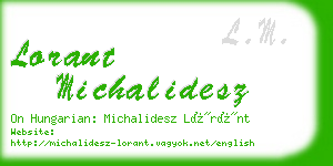 lorant michalidesz business card